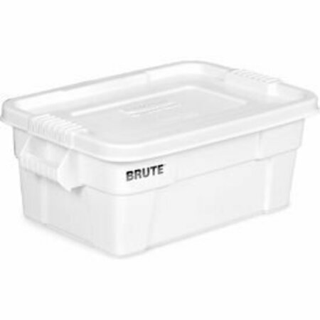 RUBBERMAID COMMERCIAL Rubbermaid 14 Gallon Brute Tote with Lid FG9S3000WHT - 27-1/2 x 16-3/4 x 10-3/4  - White FG9S3000WHT